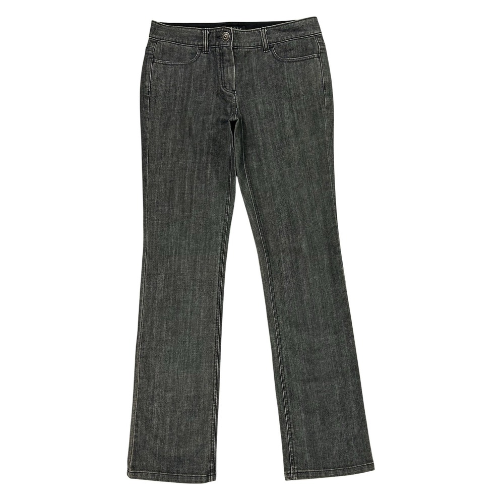Theory Womens Straight Leg Jeans Washed Black Grey Denim Mid Rise Size 32w/32L